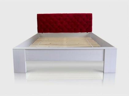 AUGUST ESCHENBETT LATTENROST AUS KIEFERNHOLZ GERIFFELTES KOPFT
