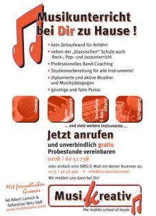 Gesangsunterricht / Gesangslehrer / Gesangsunterricht bei Dir zu Hause in Köln