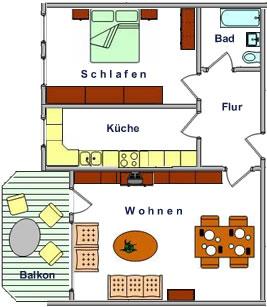 Citywohnung schön ruhig -ideal- 2 Zimmer mit Balkon zu verkaufen