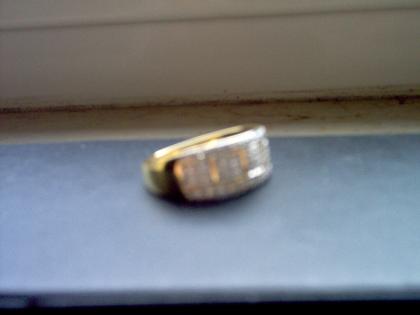 Ring gold 750rt mit brilanten 0. 25 carat gr 64