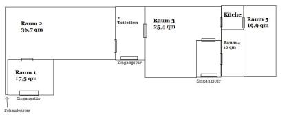 Laden / Büro in MA-Quadrate zu vermieten 140 qm