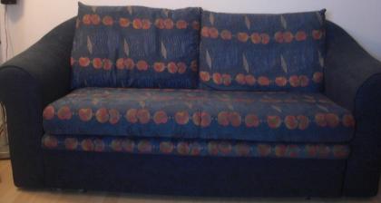 Sofa Schlafsofa Couch Bettsofa Bettcouch blau