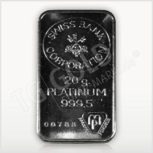 Platinbarren 20 Gramm 50 x vorhanden Superpreis