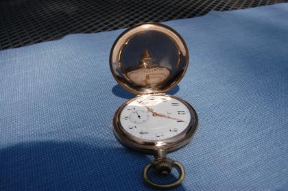 Omega Taschenuhr Savonette vergoldet