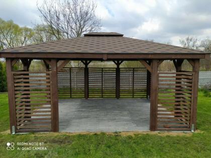 HOLZGARTENLAUBE CIECHAN W GARTENHAUS GRILLPAVILLON KIEFERNHOLZ PERGOLEN 3x4m
