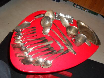 Silber Besteckteile