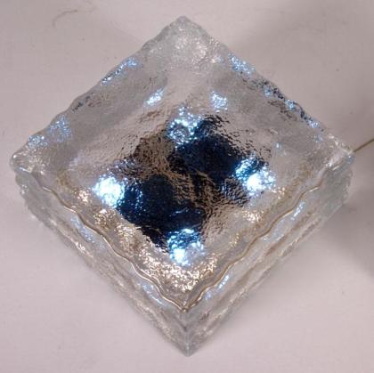 Solar-Bodeneinbauleuchte 10 x 19 cm mit 2 superhellen gelben LEDs