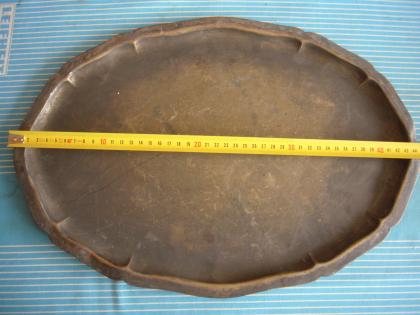 Antiquarisches versilbertes Metalltablett aus den 20-er Jahren ca. 40 cm lang