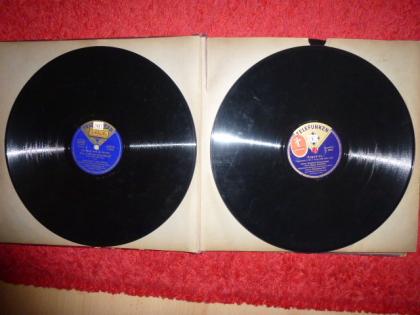 7 Opern -u. Operetten - Schellackplatten mit Odeon-Album