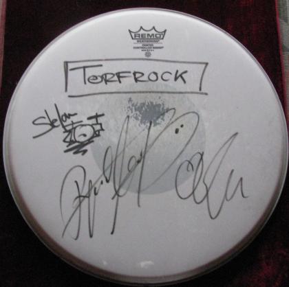 Torfrock Drumhead mit Unterschriften