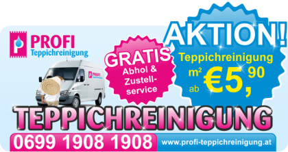 Mit gratis abholservice - profi- teppichreinigung