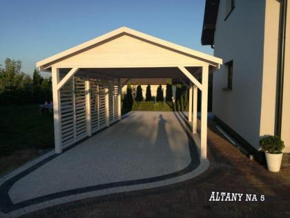 CARPORT GARAGENVORDACH HOLZÜBERDACHUNG FÜR AUTO 3 5x6m