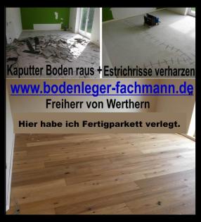 Fertigparkett Verlegung oder Stabparkett / Mosaikparkett Schleifen - 2x Ölen