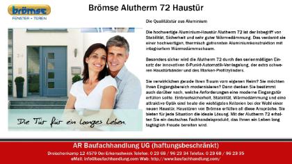 Brömse Alutherm 72 Aluminium Haustür Beratung Verkauf Montage