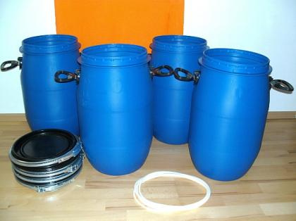 Kunststofffässer-Set 4 x 30 Liter neuer Zustand Versand möglich