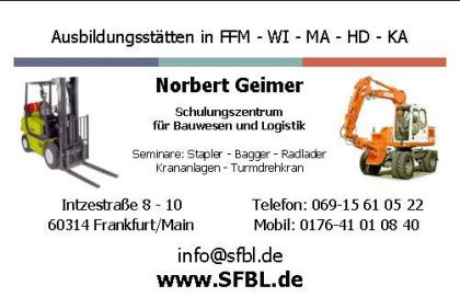 Seminare Staplerfahrer Kranführer Baggerfahrer Baumaschinenführer Radlader