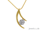 Halsschmuck Halskette mit Anhänger Diamanten und Gold günstig vom Hersteller k