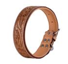 Hundehalsband Leder beige schönes Hunde Halsband Größe S M L